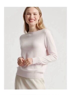 ✰ baby pink quince crewneck 100% cashmere sweater ✰